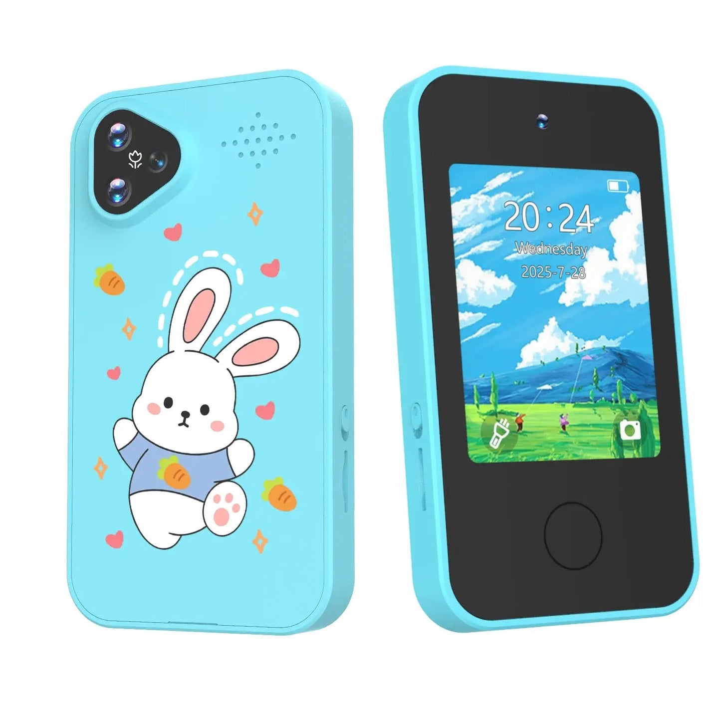 Kids Smart Phone with Dual Camera, 2.8" Touchscreen, 720P IPS Display, Battery, USB-C Charging, 4+ Years Old, prefer gift Zenn Organics Inc