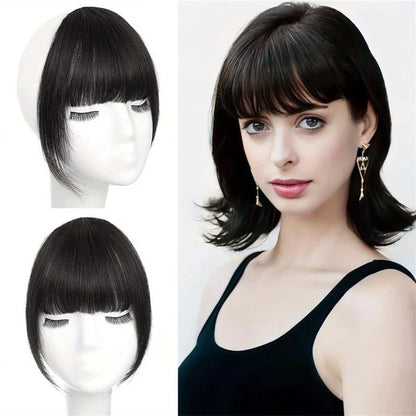 Hair bangs clip-in extensions Fringe fake hair wigs Synthetic Toupee Hairpiece with sideburns DIY Elegant women Hair Accessories Zenn Organics Inc