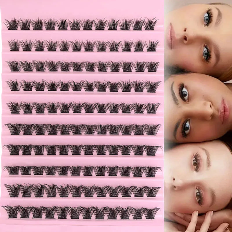 DIY Eyelash Extension Kit Individual Lashes Cluster Mix Lash Clusters with Lash Bond and Seal and Lash Accessories Zenn Organics Inc