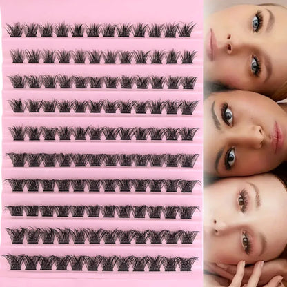DIY Eyelash Extension Kit Individual Lashes Cluster Mix Lash Clusters with Lash Bond and Seal and Lash Accessories Zenn Organics Inc