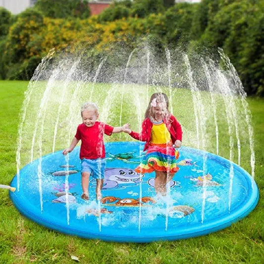 Summer Outdoor Garden Lawn Sea Animal Inflatable Cold Water Spray Kids Sprinkler Interactive Play Game Pad Mat Tub Bath Toys Zenn Organics Inc