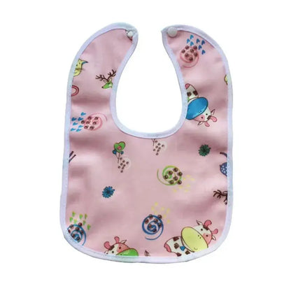 Baby Cartoon Snap Waterproof Bib Super Soft Baby Bib Newborn Crystal Velvet Saliva Towel Zenn Organics Inc