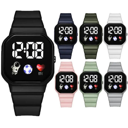 Kids Watch Sport LED Digital Watches Football Silicone Strap Waterproof Electronic Wristwatch for Children Boys Girls Gifts Zenn Organics Inc