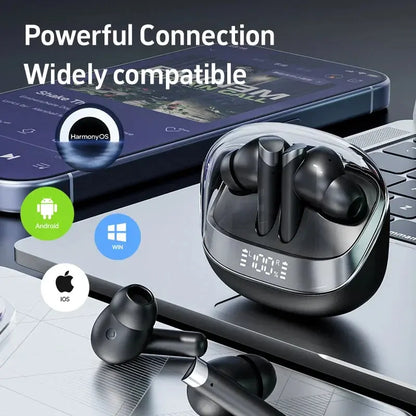 Earphone Bluetooth In-Ear Headphones True Wireless Earbuds  For Noise Reduction Power Display Waterproof Touch Control With Mic Zenn Organics Inc