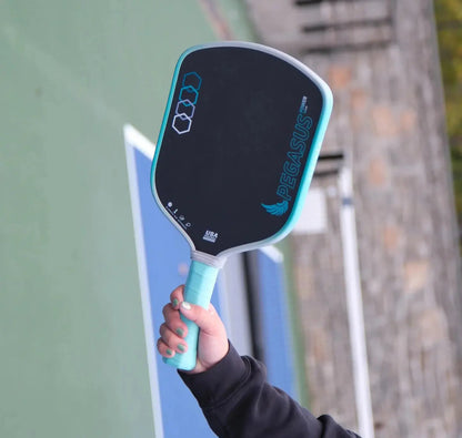 PEGASUS 16MM Pickleball Paddle, T700 Carbon Fiber Textured Surface, Polyer Honeycomb Core, Wide-body Paddle, Enhanced Power&Spin Zenn Organics Inc