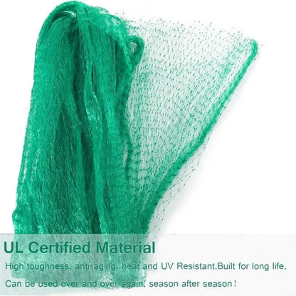 Garden Netting Green Woven Mesh Protect Plants Fruits Flowers Trees Stretch Fencing Durable Net Stops Birds Deer Animals Zenn Organics Inc