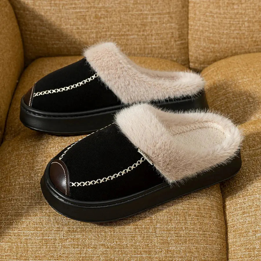 Fashion Women Slippers Winter Soft Thick Soled Indoor and Outdoor Warmth Comfort Breathable Non Slip Casual Couple Home Shoes Zenn Organics Inc