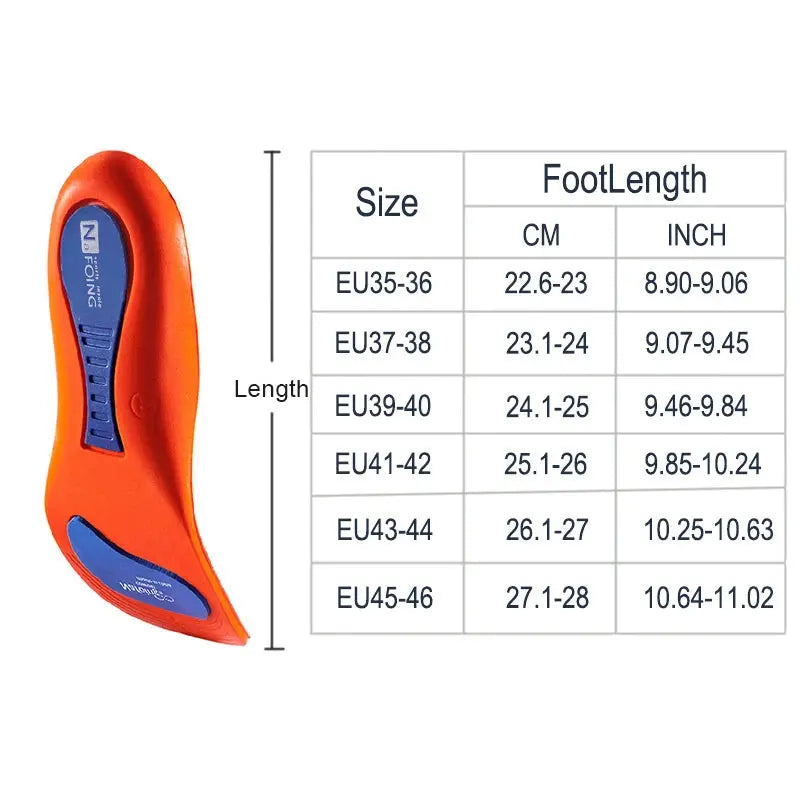 Orthotic Insole Arch Support Flatfoot Running Insoles for Shoes Sole Orthopedic Insoles For Feet Ease Pressure Zenn Organics Inc