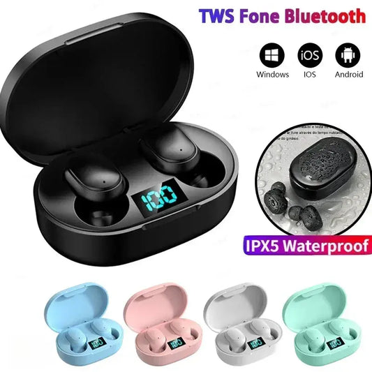 E6S Wireless Bluetooth Earphones TWS Bluetooth Headset Wireless Earbuds Noise Cancelling Earphones with Microphone Headphones Zenn Organics Inc