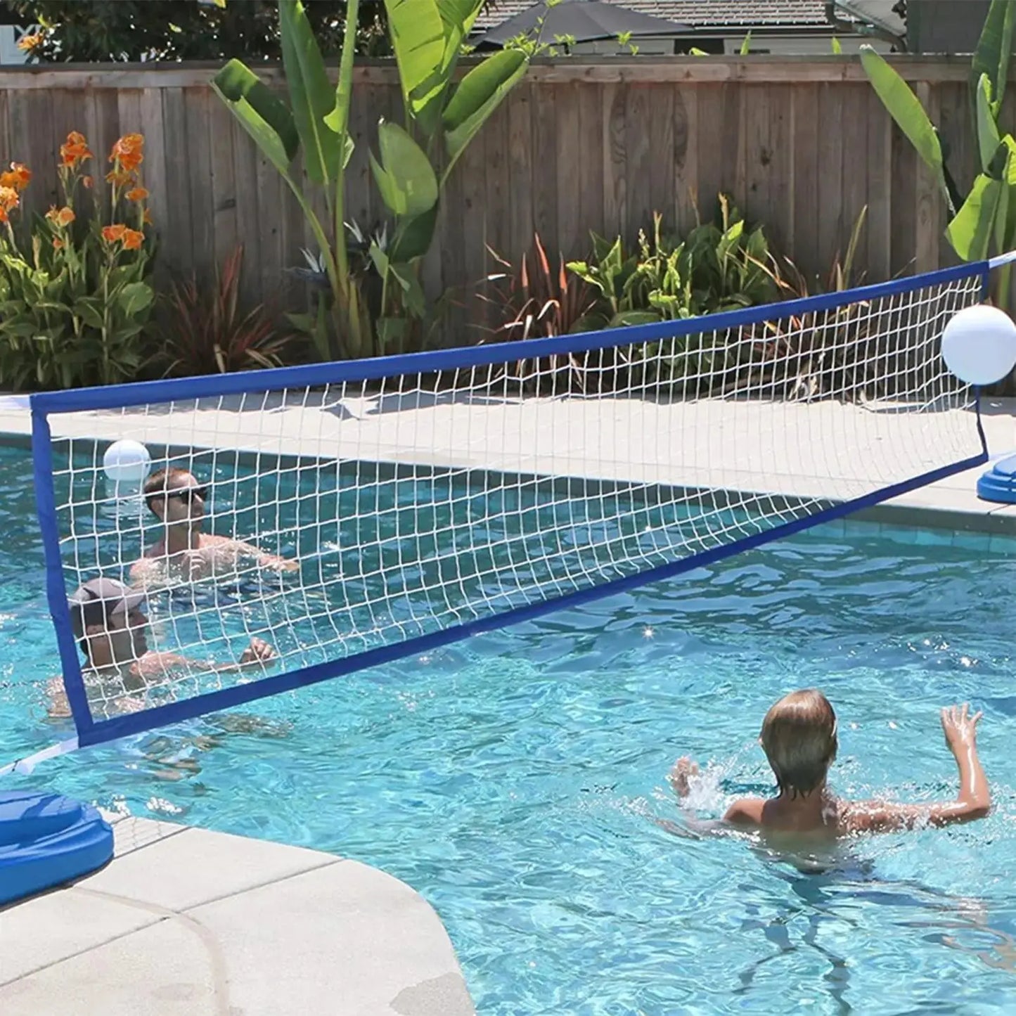 Swimming Pool Volleyball Net Portable Water Volleyball Game Toy Adjustable Sport Equipment for Tennis Beach Party Family Kids Zenn Organics Inc