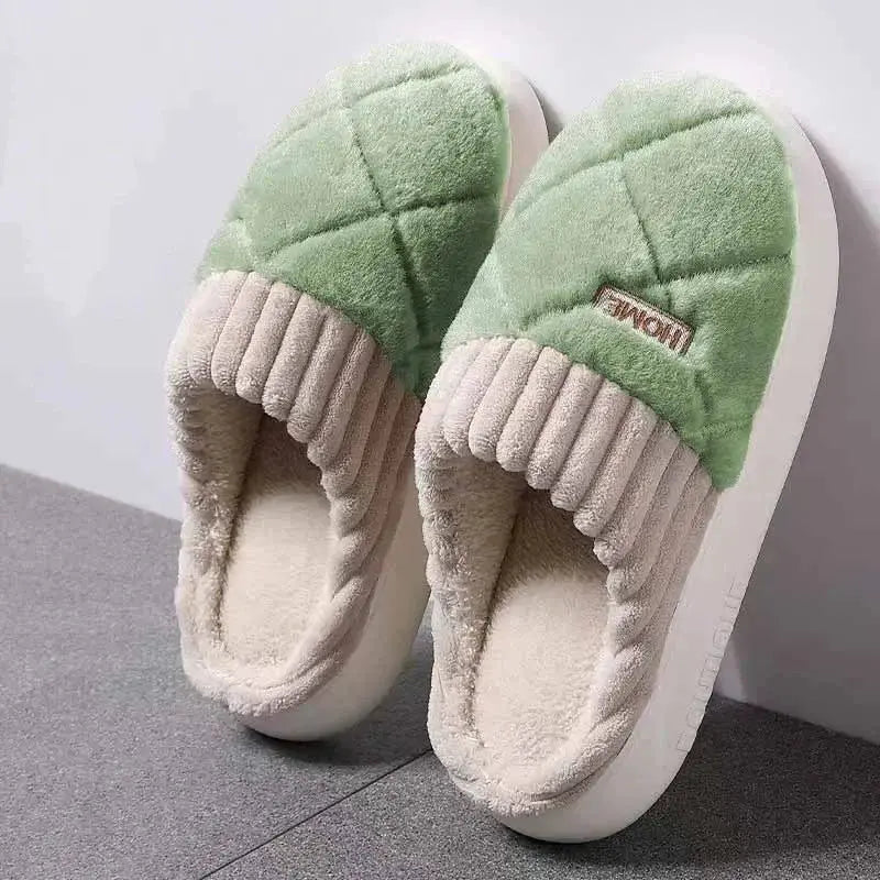Women's Casual Home Slippers Soft Bottom Plush Slippers Anti-slip Thermal Slippers Indoor Winter Men's Fashion Casual Flats Slip Zenn Organics Inc