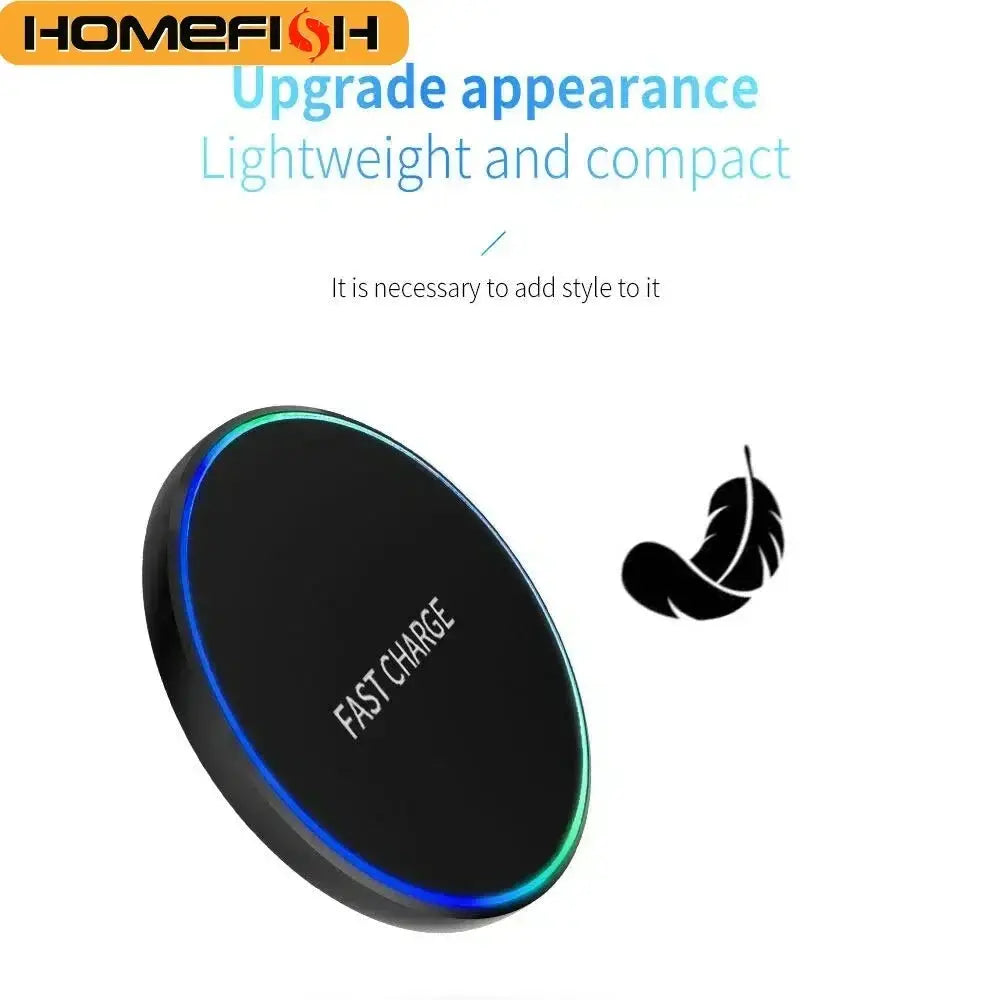 Wireless charging pad for phone, iPad, watch, and earphones by Zenn Organics Inc, with fast charging induction dock station.