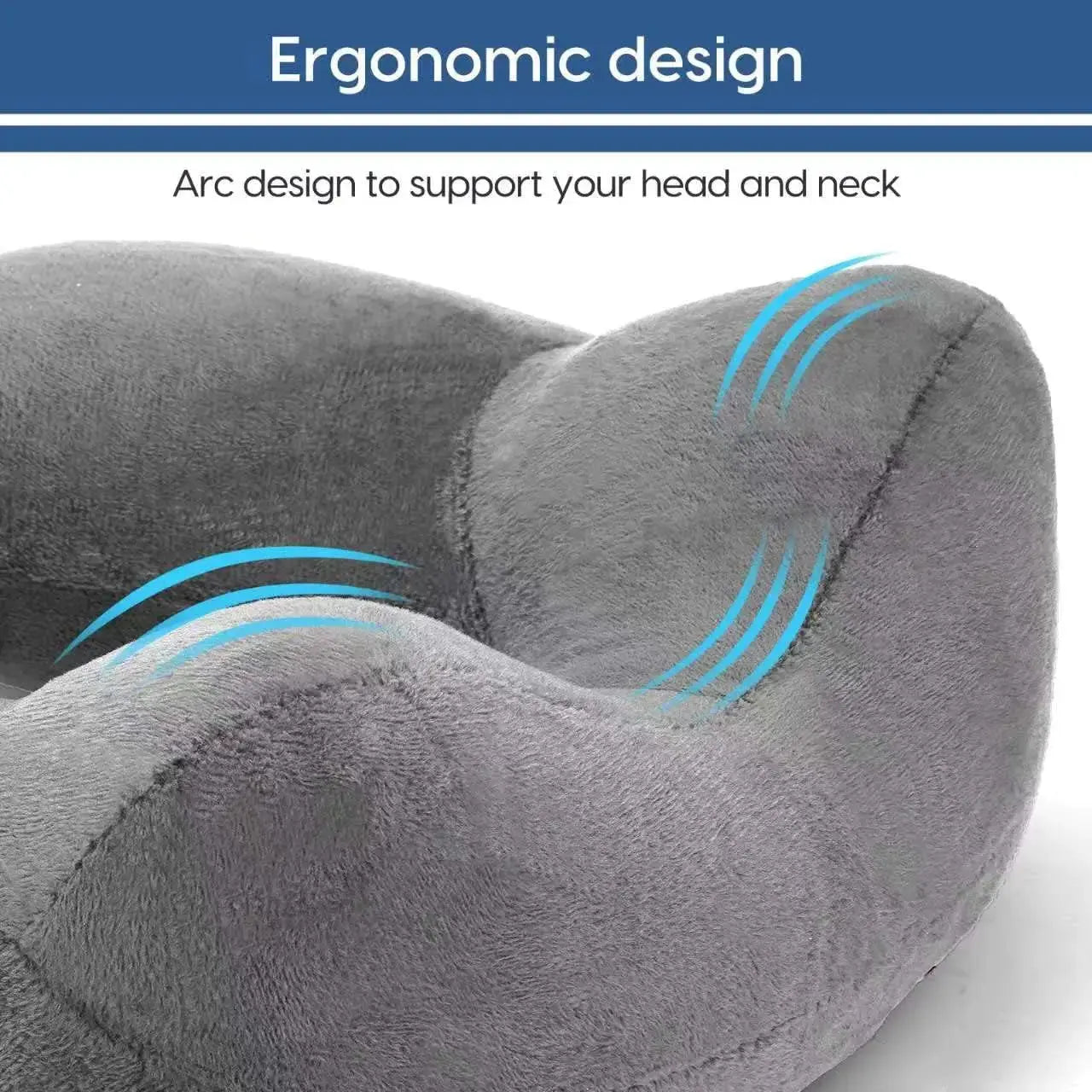 Inflatable Travel Pillow with Soft Velvet Cover & Carry Bag, Neck Support for Airplane, Car, Office & Adult Sleeping Zenn Organics Inc