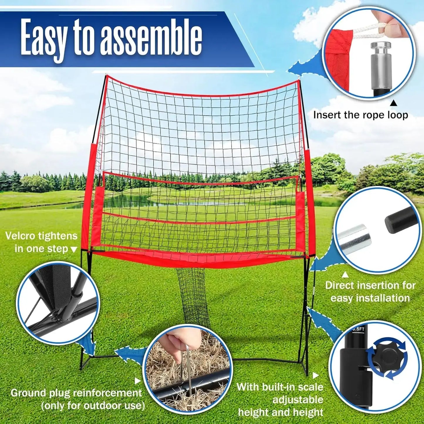 Volleyball Training Net,Volleyball Practice Net,Volleyball Training Net System,Volleyball Training Equipment Net Zenn Organics Inc