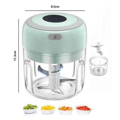 250ML Electric Kitchen Food Chopper Mini USB Food Crusher Portable Meat Grinder Vegetable Chopper For Kitchen household Outdoor Zenn Organics Inc