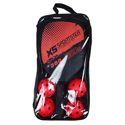 Zenn Organics Inc pickleball racket set with two paddles and four pickleballs for recreational play and sports fun
