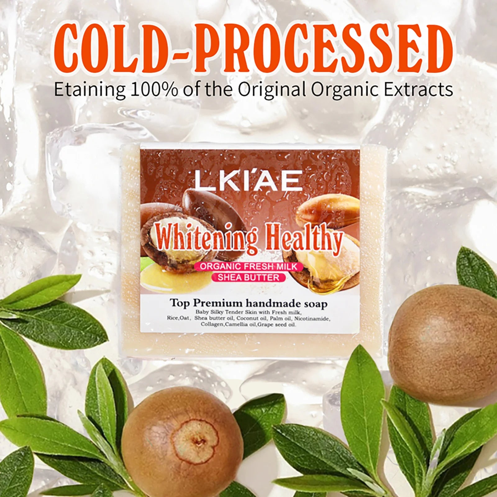 Organic Fresh Milk Whitening Soap Bar, Lighten, Improve Skin Elasticity, Handmade Soap For Face, Body and Hands, 150g/5.3 oz Zenn Organics Inc