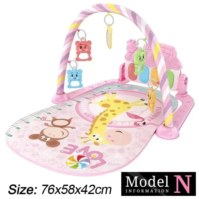 Baby Fitness Stand Music Play Gym Activity Toys Newborn Piano Crawling Blanket Pedal Game Pad Early Education 0-36 Months Gifts Zenn Organics Inc