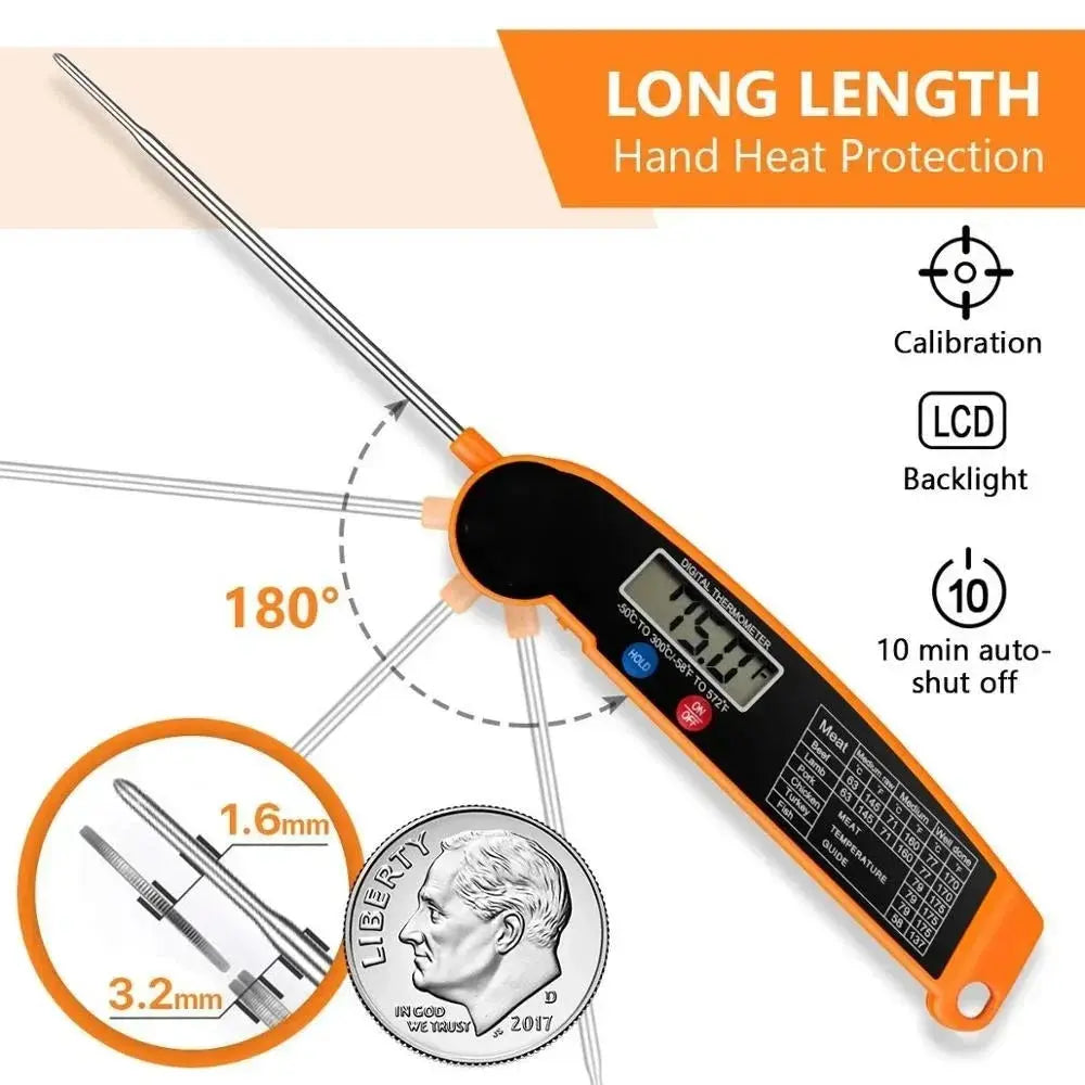 Digital Kitchen Food Thermometer For Meat Water Milk Cooking Food Probe BBQ Electronic Oven Thermometer Kitchen Tools Zenn Organics Inc
