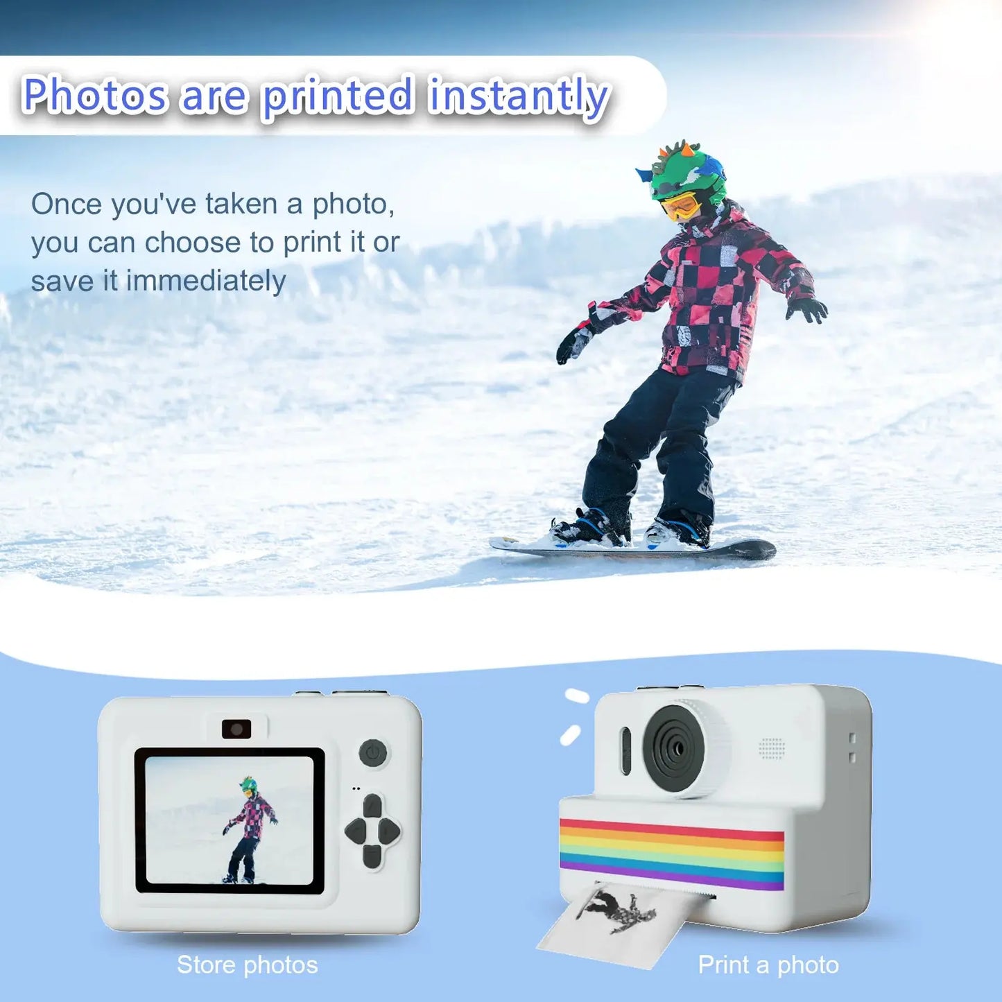 Digital Children Camera For Photography Mini Printer Portable Thermal Instant Print Photo Kids Camera 2.8inch HD Video Toy Gifts Zenn Organics Inc