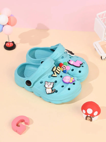 Summer Children's Slippers Boys Girls Cartoon Cute Anti-Slip Open-Toe Clogs Infant Toddler and Big Kids Sandals Zenn Organics Inc