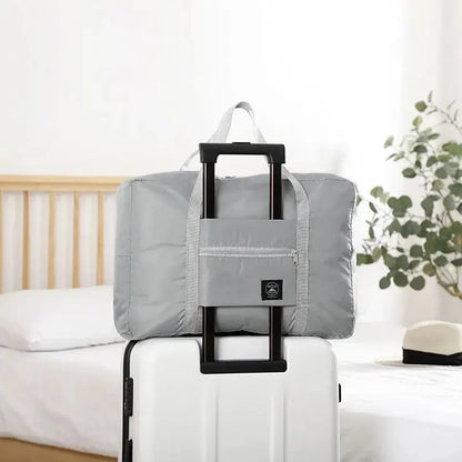 Fashionable Foldable Travel Bag: Large Capacity, Splash-Proof Carry-On Luggage Handbag for Unisex Fitness & Holiday Trips Zenn Organics Inc