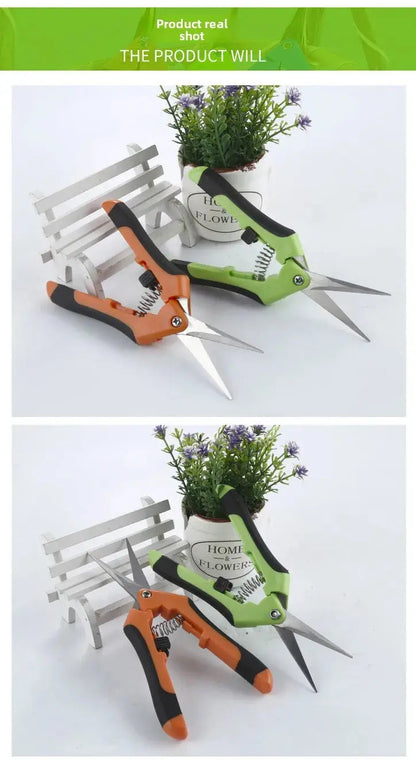 Garden non-slip and labor-saving flower branch shears, pruning shears, fruit and vegetable shears, garden shears Zenn Organics Inc