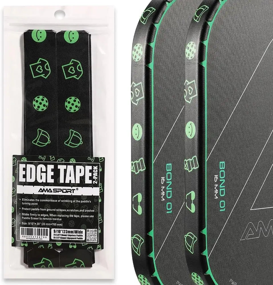 Pickleball Paddle Protection Tape New Color for 13mm/16mm/19mm Padel- 2 Units Pack Paddle Head Edge Guard- Pickleball Lead Tape Zenn Organics Inc