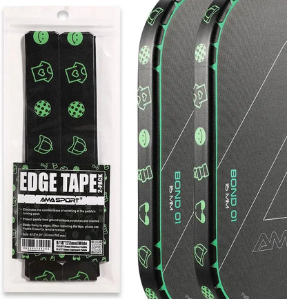 Pickleball Paddle Protection Tape New Color for 13mm/16mm/19mm Padel- 2 Units Pack Paddle Head Edge Guard- Pickleball Lead Tape Zenn Organics Inc