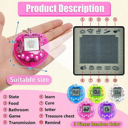 Kids Electronic Pets Game Tamagotchi Handheld Game Console Toy in Russian Original German Spanish Polish Virtual Digital Pet Toy Zenn Organics Inc