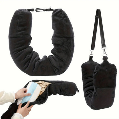 Travel U-shaped Pillow That Can Be Filled with Clothes, Easy to Carry, Essential for Flights and Daily Use| Portable Outdoor Zenn Organics Inc