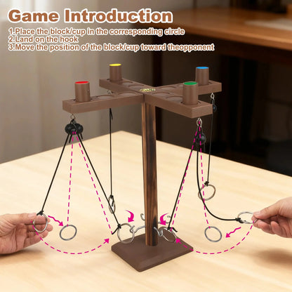 Ring Toss Game For Adults Hook And Ring Game Handmade Wooden Toss Game For Adults Outdoor Indoor Games Patio Decor Yard Games Zenn Organics Inc