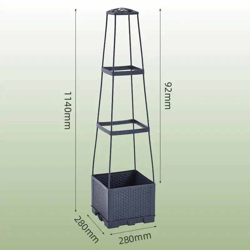 Garden Raised Bed Planter Boxes with Trellis,Tomato Growing Box with Shelf,Self Watering Tomato Climbing Stand,Garden Planting Zenn Organics Inc