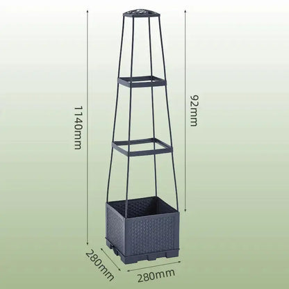 Garden Raised Bed Planter Boxes with Trellis,Tomato Growing Box with Shelf,Self Watering Tomato Climbing Stand,Garden Planting Zenn Organics Inc