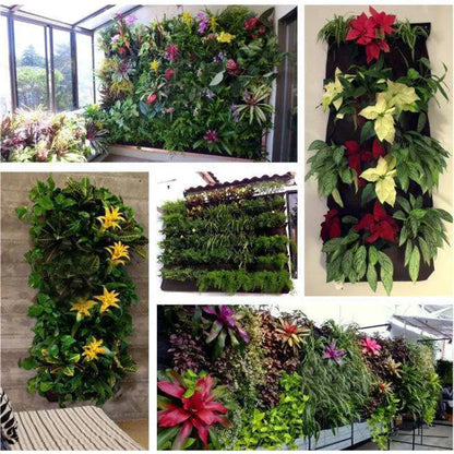 Garden Green Wall 18 Pockets Planting Bag  Vertical Wall Planter Garden Balcony Plant Grow Bag Gardening Accessory Herb Zenn Organics Inc