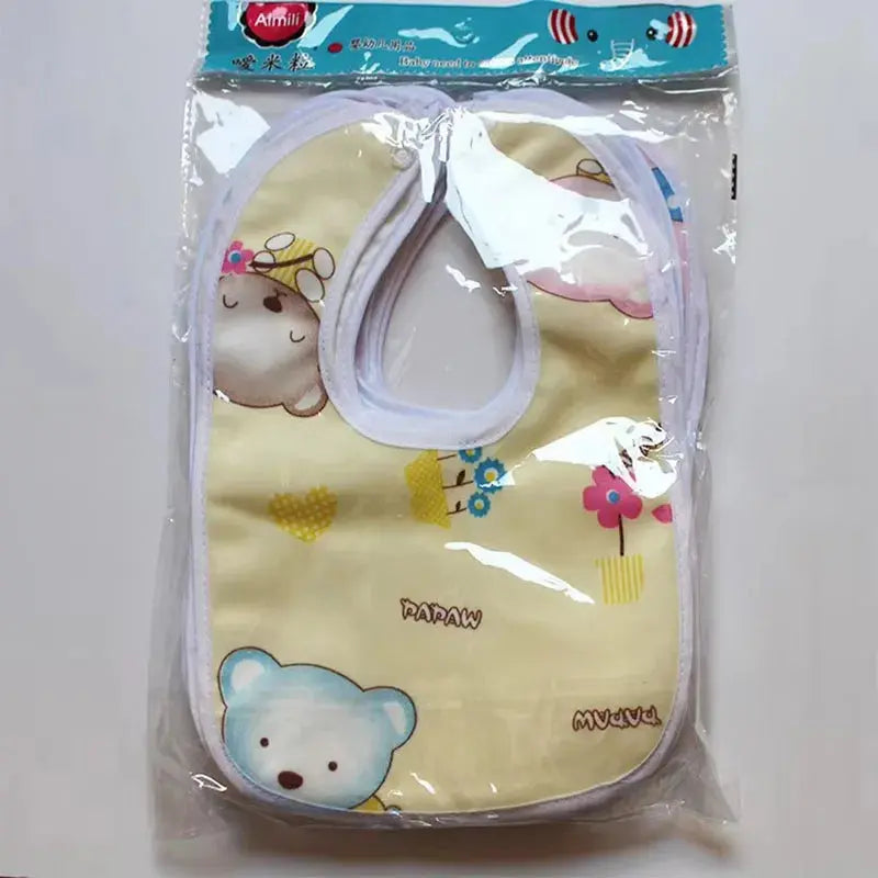 Baby Cartoon Snap Waterproof Bib Super Soft Baby Bib Newborn Crystal Velvet Saliva Towel Zenn Organics Inc