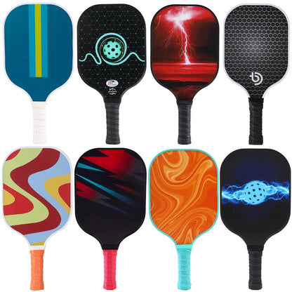 Zenn Organics Inc USAPA approved graphite pickleball paddles set with beach tennis rackets and cricket ball for outdoor sports.
