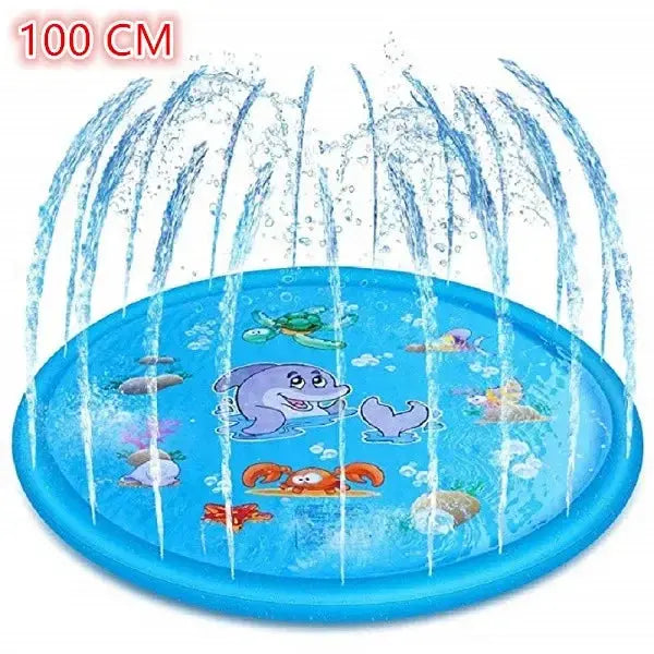 Summer Outdoor Garden Lawn Sea Animal Inflatable Cold Water Spray Kids Sprinkler Interactive Play Game Pad Mat Tub Bath Toys Zenn Organics Inc