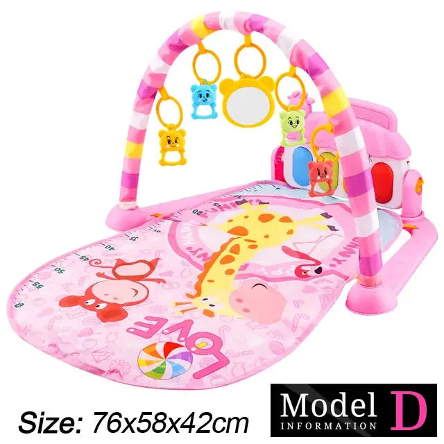 Baby Fitness Stand Music Play Gym Activity Toys Newborn Piano Crawling Blanket Pedal Game Pad Early Education 0-36 Months Gifts Zenn Organics Inc