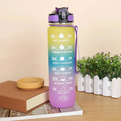 1L Water Bottle Portable Sport Water Bottle Pretty Drink Bottle Leakproof Gym Water Bottle for Outdoor Travel Fitness Cycling Zenn Organics Inc