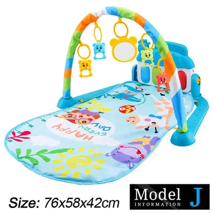 Baby Fitness Stand Music Play Gym Activity Toys Newborn Piano Crawling Blanket Pedal Game Pad Early Education 0-36 Months Gifts Zenn Organics Inc