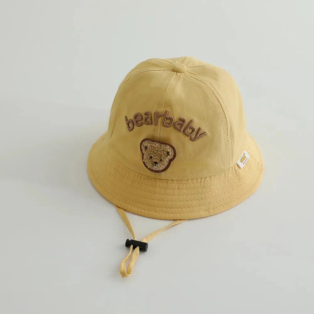 Cute Bear Baby Bucket Hats Korean Boy Girl Summer Uv Protection Fisherman Caps Kids Outdoor Sunshade Panama Basin Caps Zenn Organics Inc