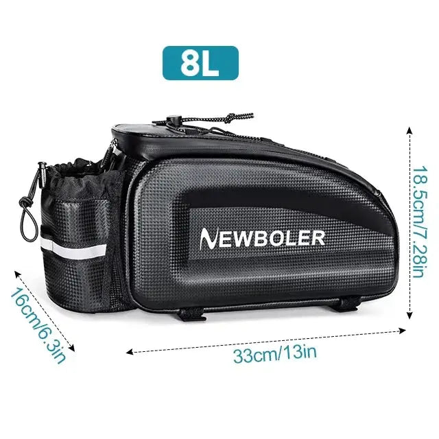 NEWBOLER Hard Shell Bicycle Trunk Bag Large Capacity Bike Shoulder Bag Waterproof Bike Rear Seat Rack Bag For MTB Cycling E-Bike Zenn Organics Inc