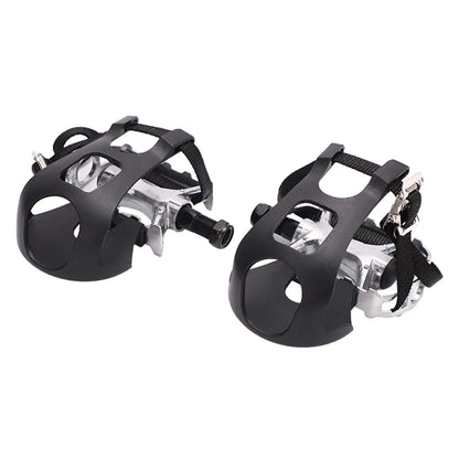 Exercise Bike Pedals with Clips and Straps Lightweight Bike Replacement Parts for Indoor Riding Stationary Bike Home Gym Zenn Organics Inc