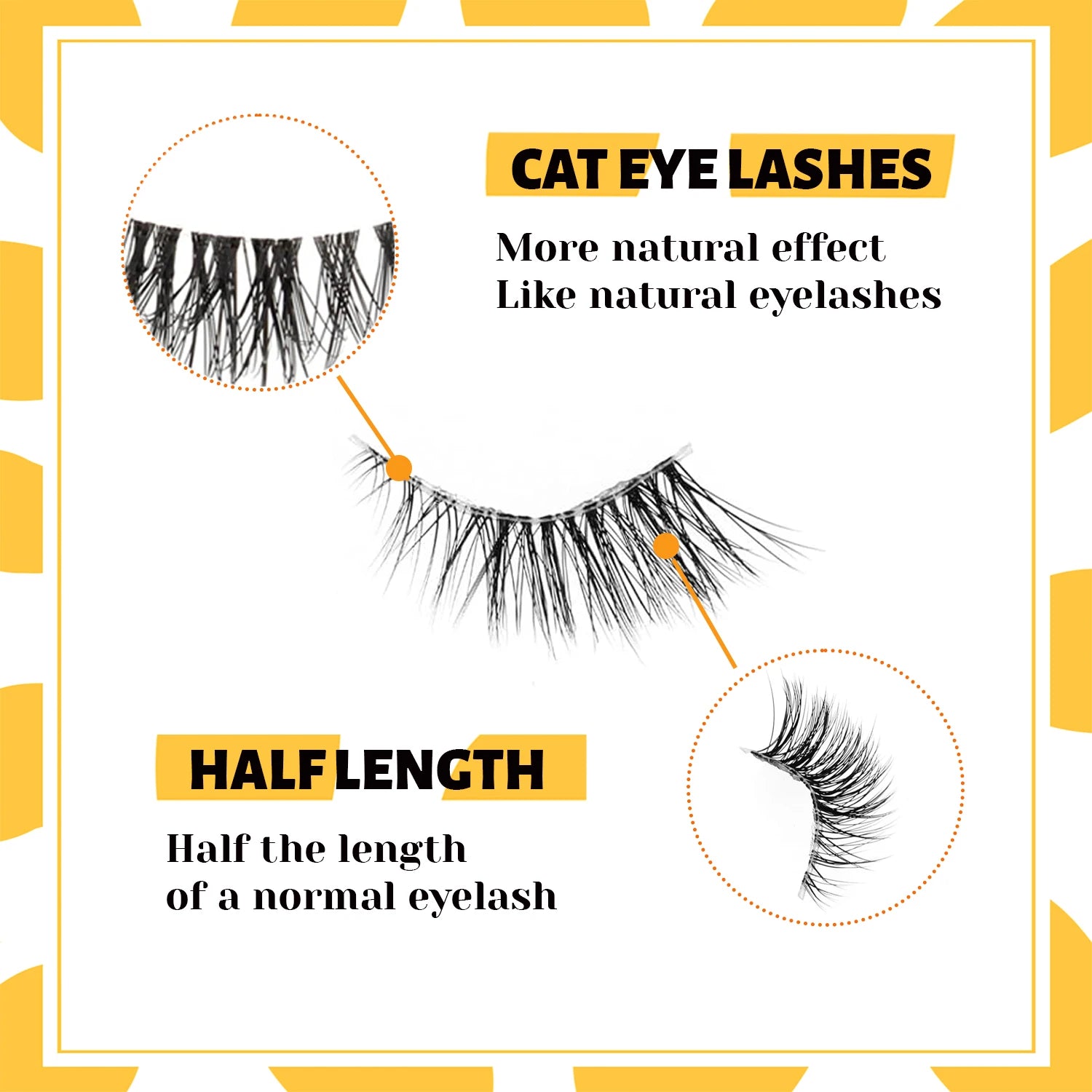 Half eyelashes, natural appearance 10 pairs of thick cat eyelashes 10mm Wispy eyelashes with short false eyelashes 3D04-10F Zenn Organics Inc