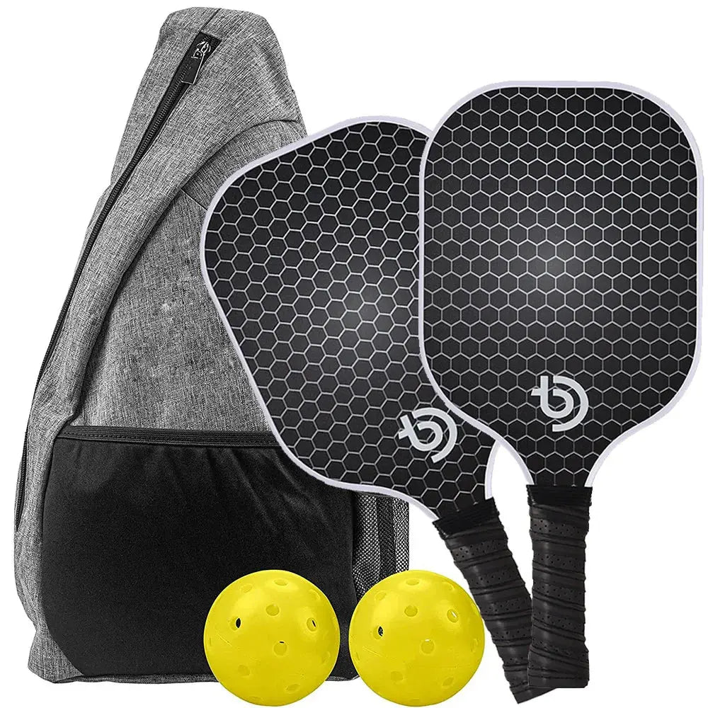Pickleball Paddles Set-Graphite Carbon Fiber Usapa Approved Lightweight Racquets Set Indoor and Outdoor Exercise For All Ages Zenn Organics Inc