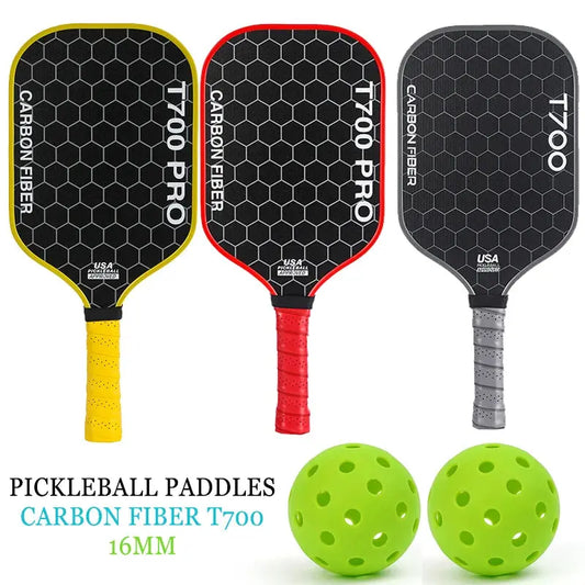 Zenn Organics T700 Carbon Pickleball Paddle with sleek black and teal design, lightweight and durable for competitive play