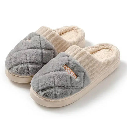 Women's Casual Home Slippers Soft Bottom Plush Slippers Anti-slip Thermal Slippers Indoor Winter Men's Fashion Casual Flats Slip Zenn Organics Inc