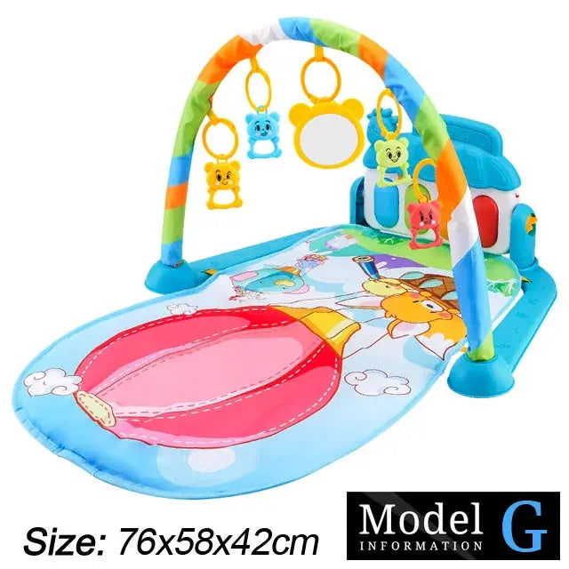 Baby Fitness Stand Music Play Gym Activity Toys Newborn Piano Crawling Blanket Pedal Game Pad Early Education 0-36 Months Gifts Zenn Organics Inc