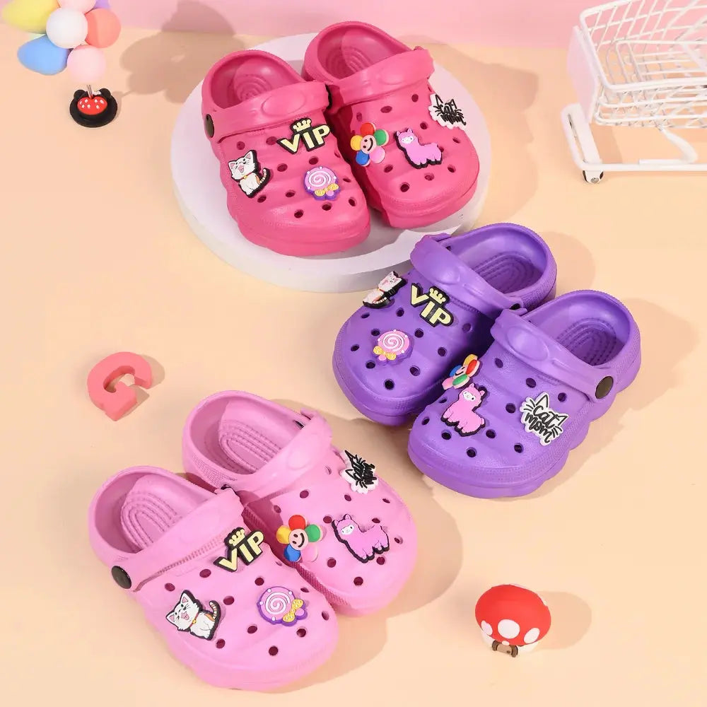 Summer Children's Slippers Boys Girls Cartoon Cute Anti-Slip Open-Toe Clogs Infant Toddler and Big Kids Sandals Zenn Organics Inc